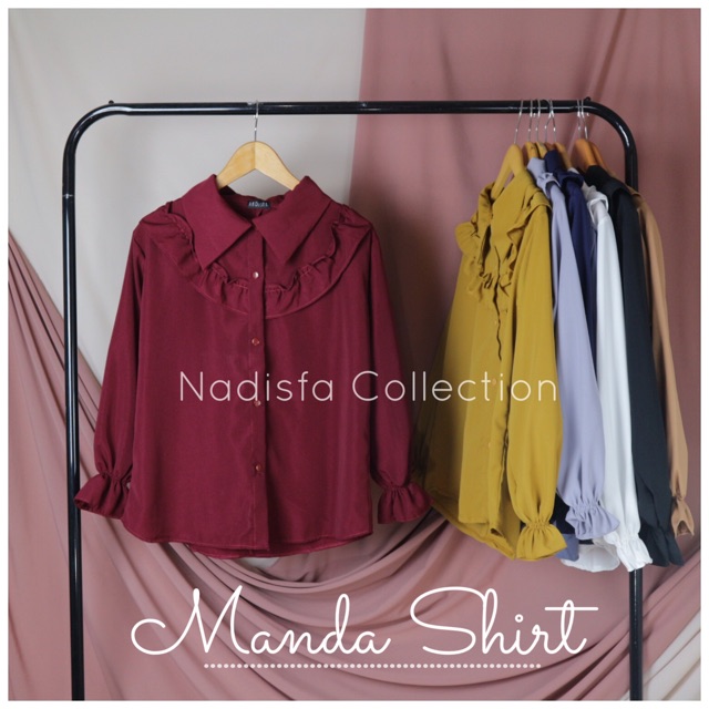 Manda Shirt kemeja polos