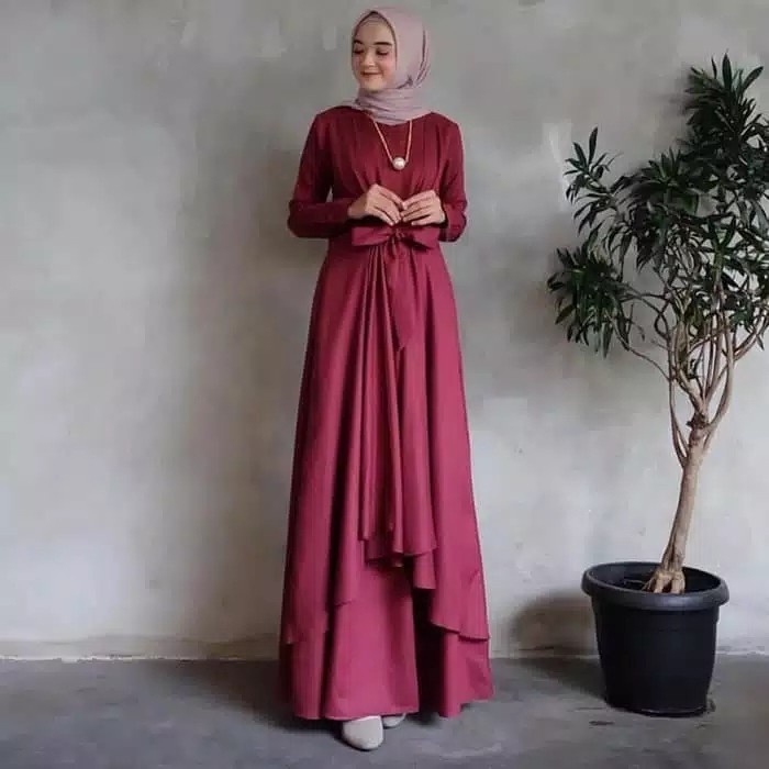 ABA agen baju GAMIS ARYANA NEW Daily set pajamas ORI piyama set rayon termurah setelan rayon ga R8R4
