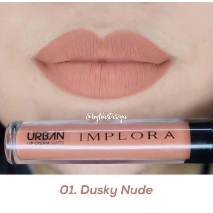 Lipcream Implora Dusky 01 BPOM Ombre + Liptin