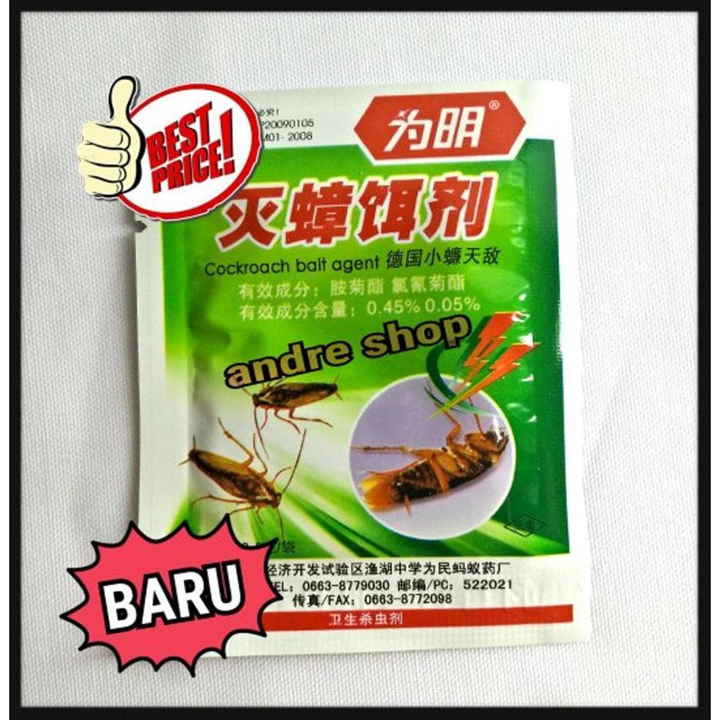 Racun Umpan Anti Kecoa Kecoak Coro Cina