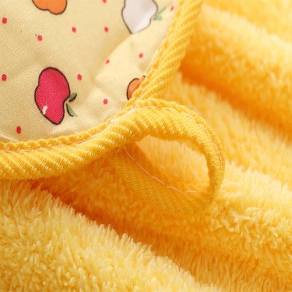 Kain Lap Microfiber Gantung Motif Hand Towel Coral Fleece Serbet Handuk Lap Tangan Serbaguna