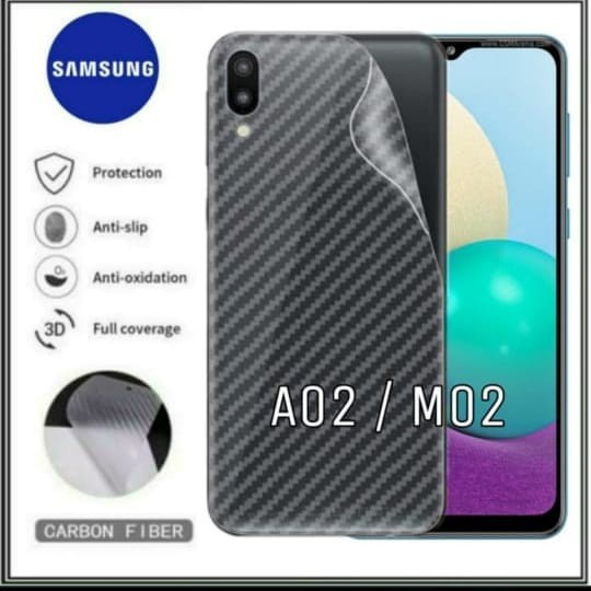 SKIN CARBON SAMSUNG A02 A02S A03S ANTIGORES BELAKANG SAMSUNG A03S A02S