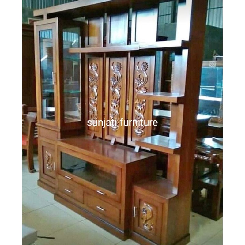 partisi penyekat ruangan jati