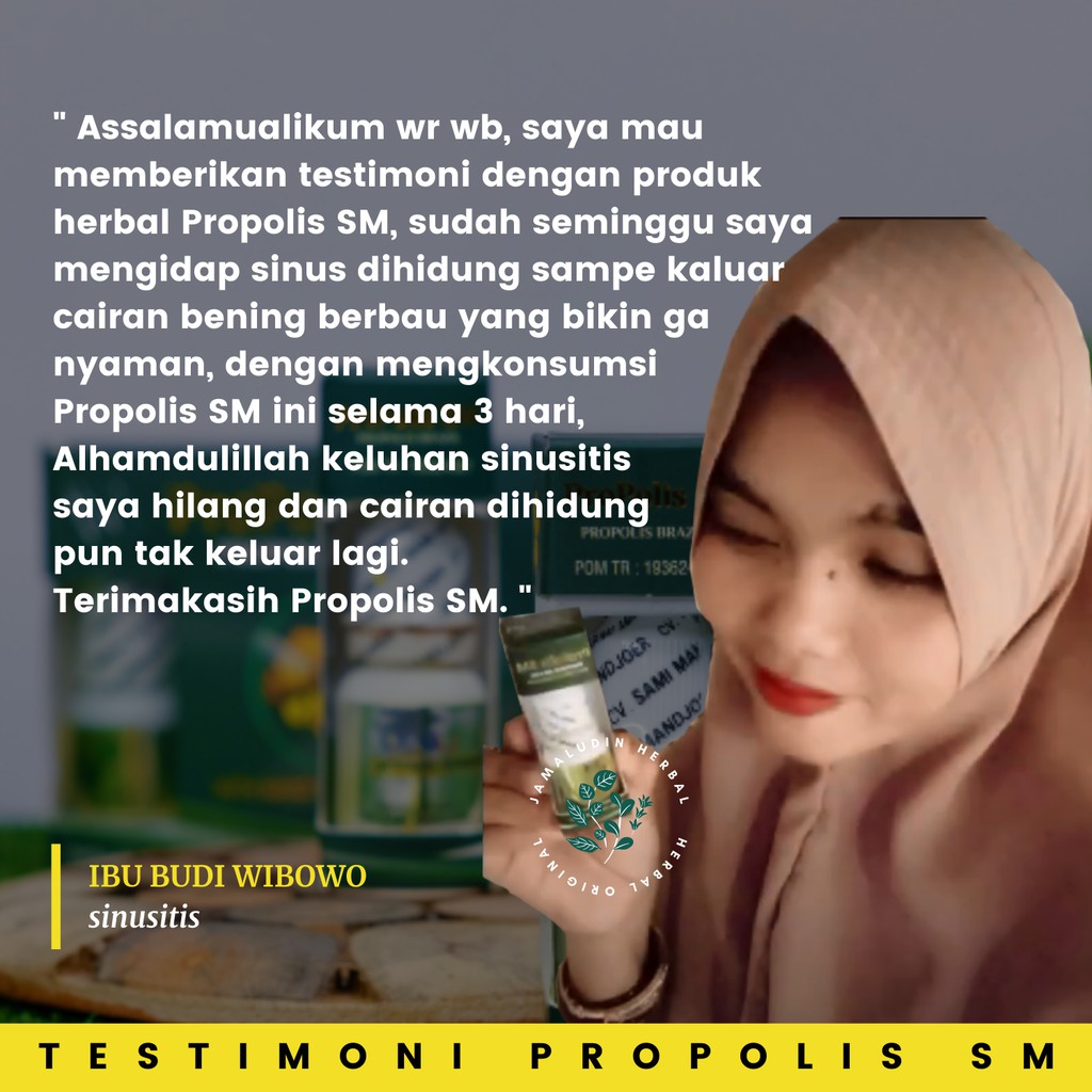 Obat Herbal Tetes Hidung Tersumbat, Polip Hidung, Anosmia - Obat Herbal Polip Hidung Tersumbat, Pilek Menahun, Gondok Kelenjar, Obat Anosmia, Obat TBC, Obat Batuk Berdahak,Obat Hidung Mampet Herbal Propolis SM ASLI-3
