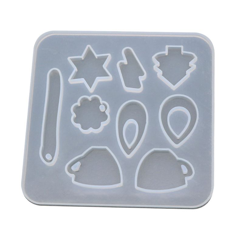 SIY  DIY Earrings Necklace Pendant Epoxy Resin Mold Cup Teardrop Star Tree Bar Pendant Silicone Mold Jewelry Making Tools