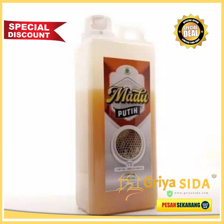 Madu Putih Mabruuk 1kg 1000gr Madu Putih Mabruk Mabruuk special PROMO natural honey