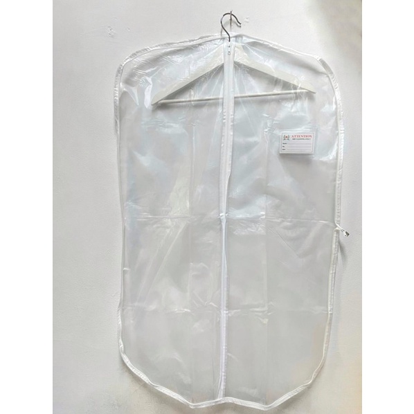 cover jas baju gaun transparant anti air Pelindung pakaian jas gaun baju Cover gantungan baju jas gaun anti debu