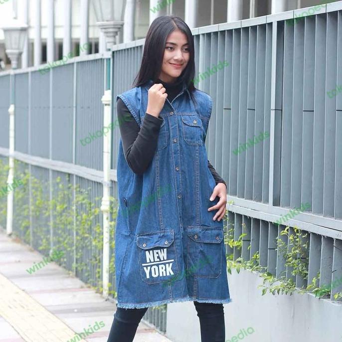 SIGFAI JAKET JEANS DENIM WANITA PEREMPUAN DEWASA REMAJA TANKTOP NY khusus87 Juara