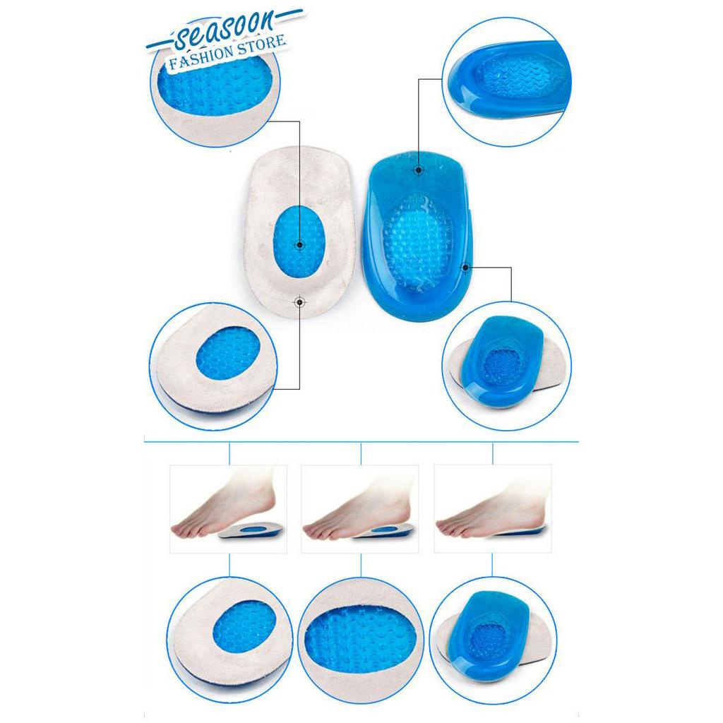 Insole Gel Sepatu / Bantalan Kaki Gel Silicone