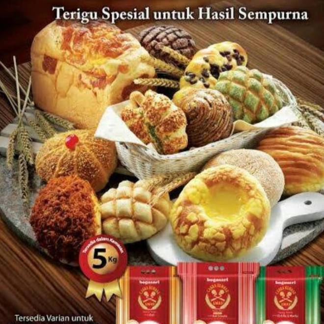 

STMR TEPUNG TERIGU CAKRA KEMBAR EMAS BOGASARI (ROTI PAO & MANTAO) 5 KG J586