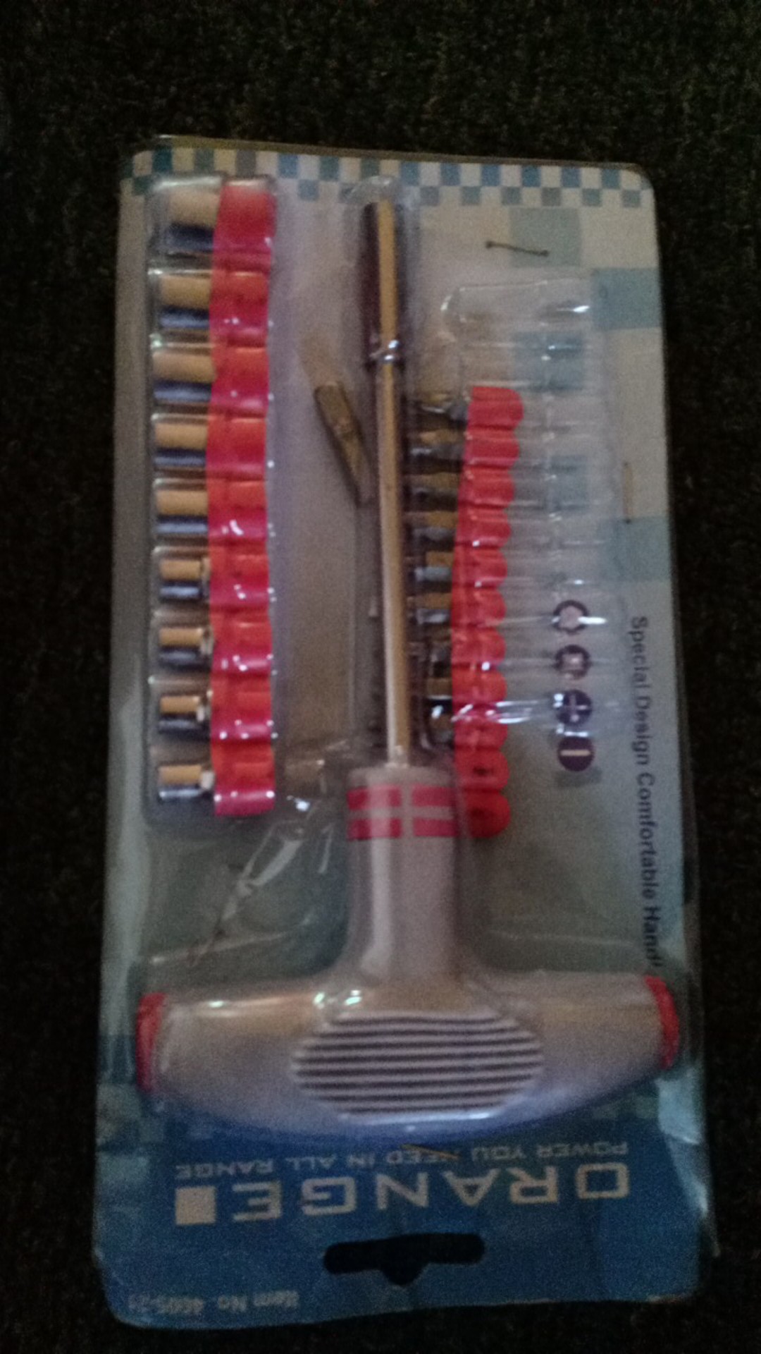 Orange Obeng Set 21 Pcs T Handle Tool Kit Mata Obeng Kunci Sok 4005-21