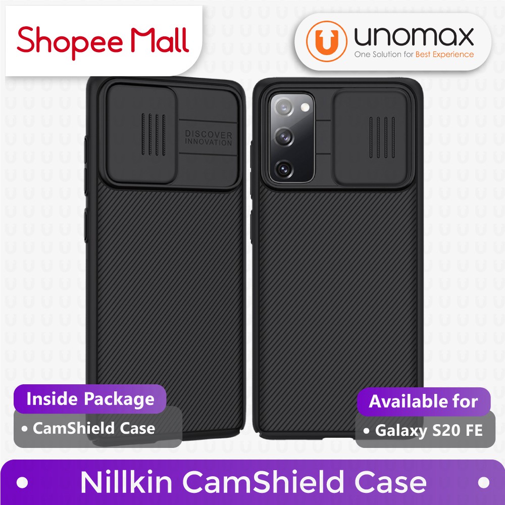 Case Samsung Galaxy S20 FE Nillkin CamShield Camera Cover Slide Casing - Black