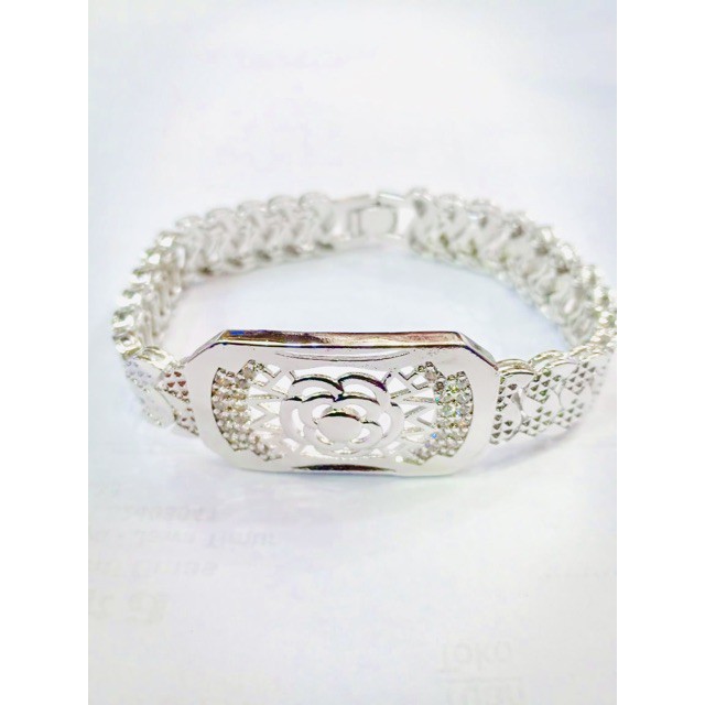 Gelang tangan wanita / yaxiya / xuping / lapis emas / gelang rolex sepuh putih