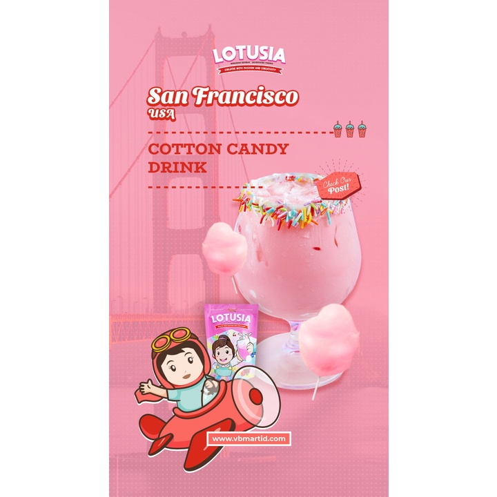 1 kg Lotusia Cotton Candy Drink Premix