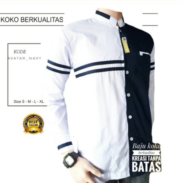 Atasan pria muslim seragam hadroh gus azmi