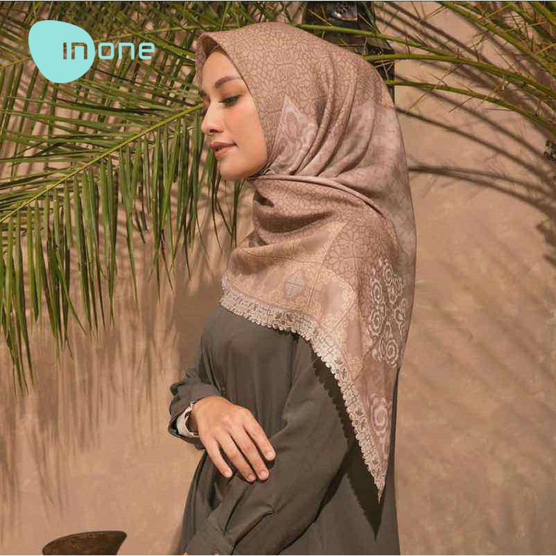 Inone Hijab  Voal Kerudung Motif Art Premium Segi empat 