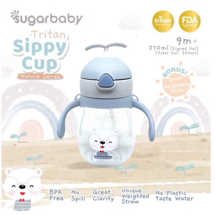 Sugar Baby TRITAN Sippy Cup Nature Series (270/320 ml,9mo+) Botol Minum Bayi Anak CBKS