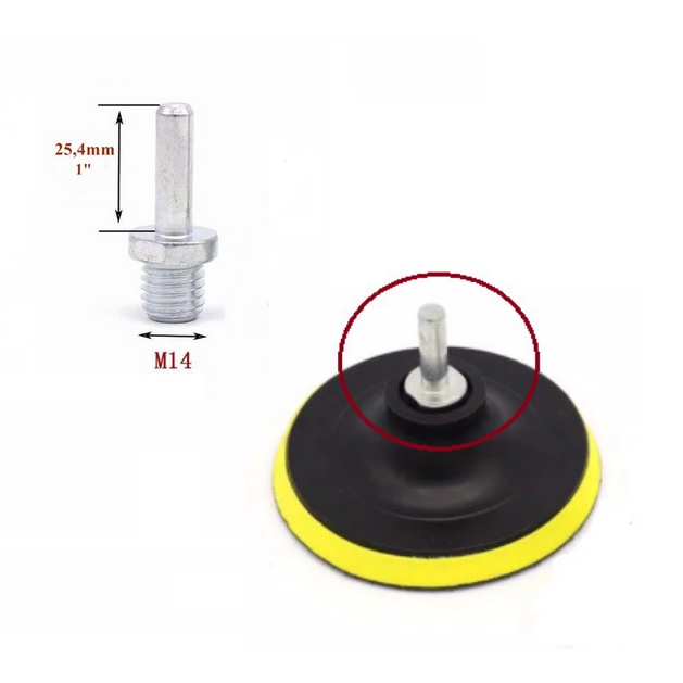 Konektor Adapter Gerinda M14 Tatakan Amplas Bulat Mesin Bor Sparepart