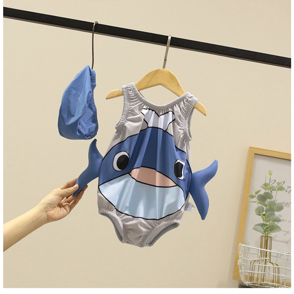 Baju Renang Swimsuit Renang Ikan Shark Fish Pakaian Renang Animal