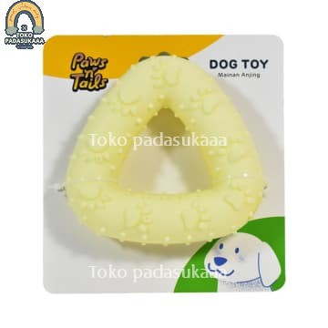 Mainan Anjing Tpr Foam Triangle - Kuning