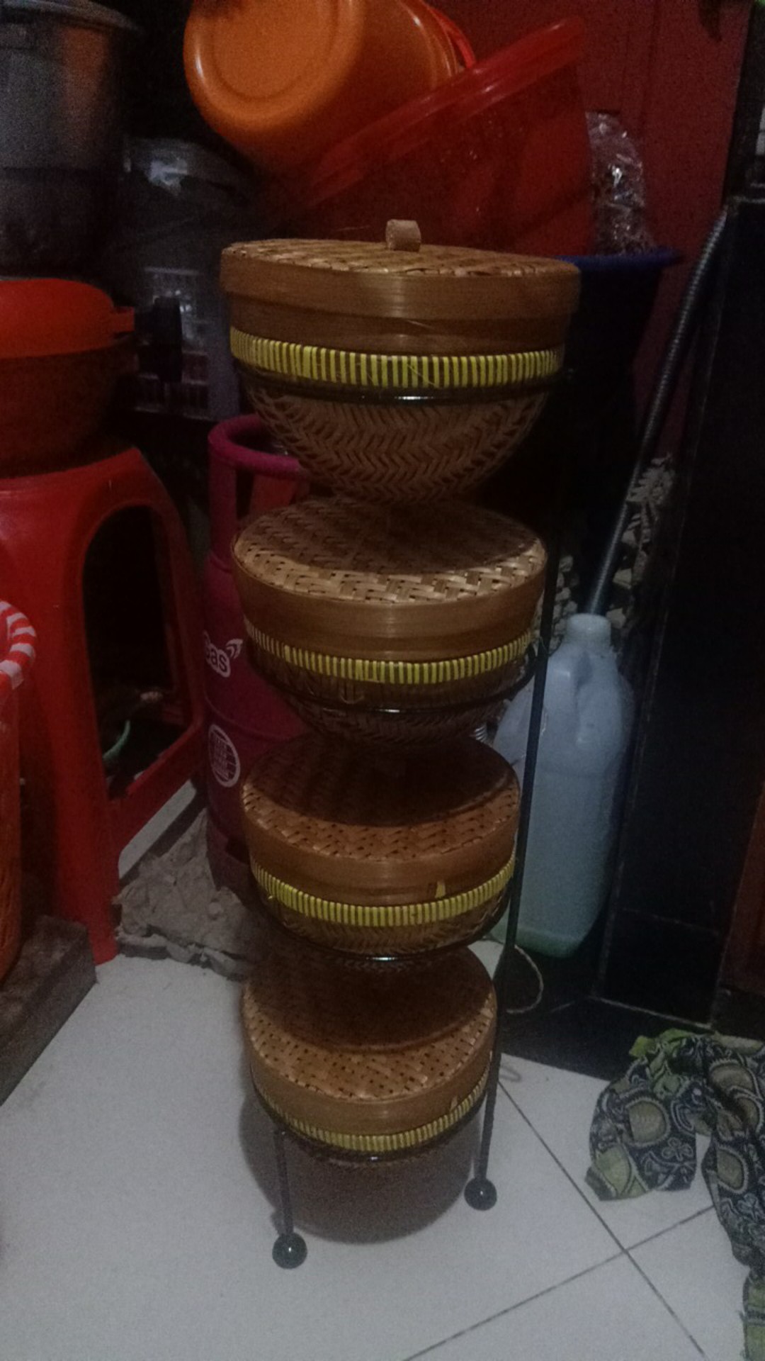 Rak Bambu Tutup Susun 4