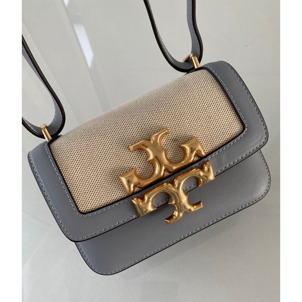 Tory Burch Eleanor Canvas Convertible Shoulder Bag Small
