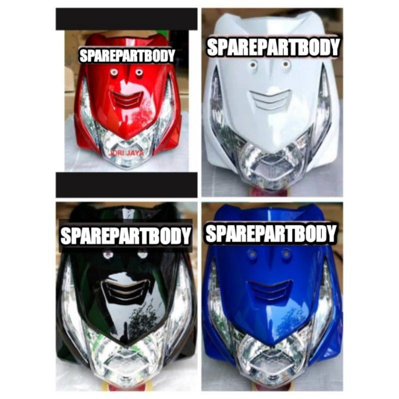 TAMENG / TEBENG DEPAN BEAT KARBU PUTIH BERIKUT LAMPU DEPAN DAN SEN