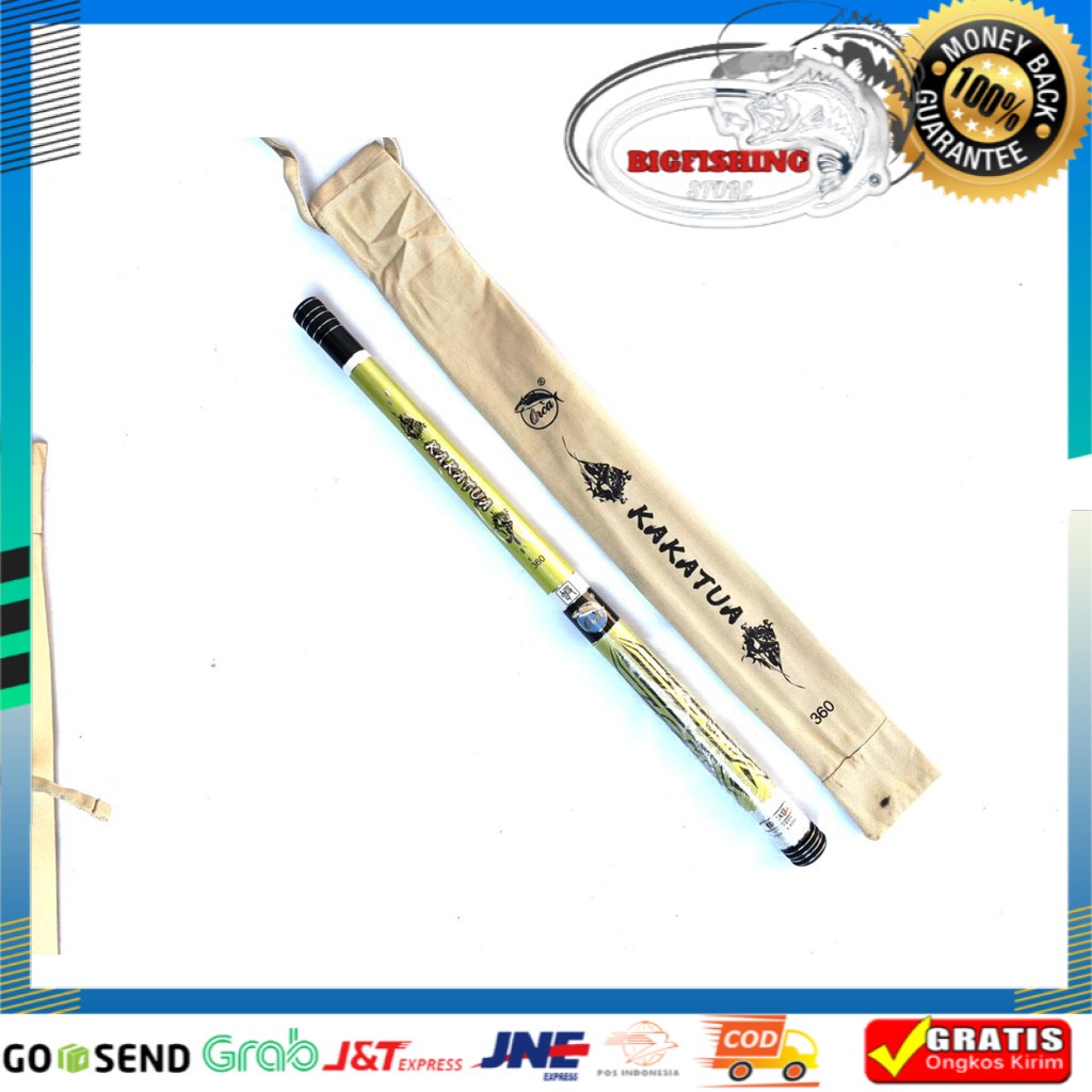 Joran Tegek Orca Kakatua Bahan Hi Carbon Kaku 360 450