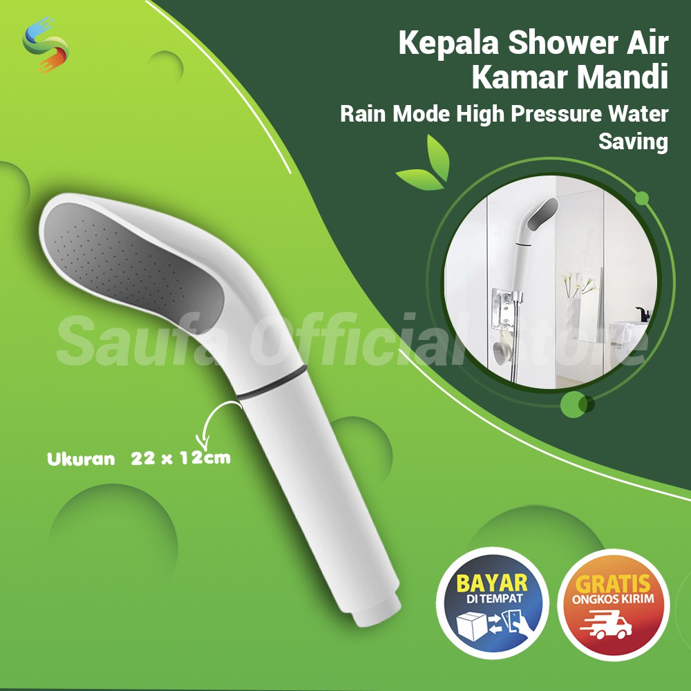 Kepala Shower Air Kamar Mandi Rain Mode High Pressure PEnghemat Air