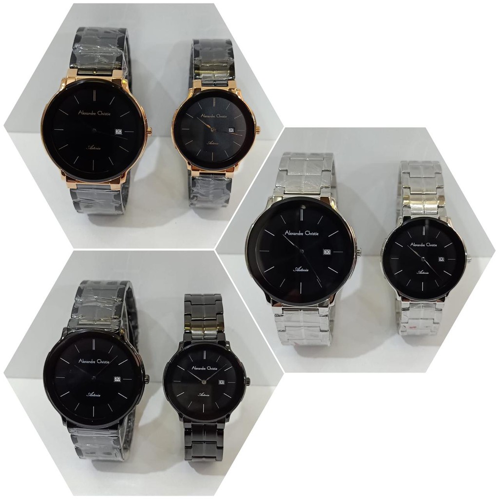 Jam Couple Alexandre Christie AC8615 AC 8615 Original Garansi Resmi Alexander Christie Free Baterai