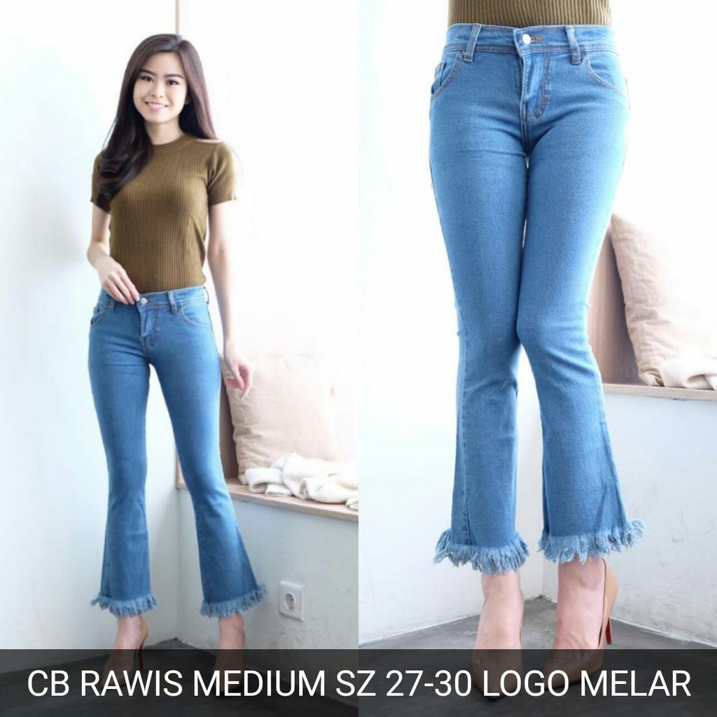 Highwaist CUTBRAY Tebal POLOS Cutbrai Hw Jeans Wanita