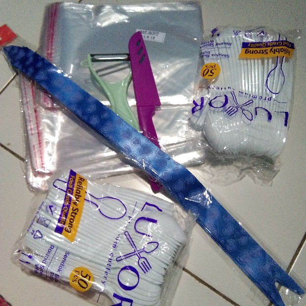 Pisau Buah 20cm Stainless Steel Termurah Tajam Stainless Steel Pemotong Kupas Makanan Dapur Warna