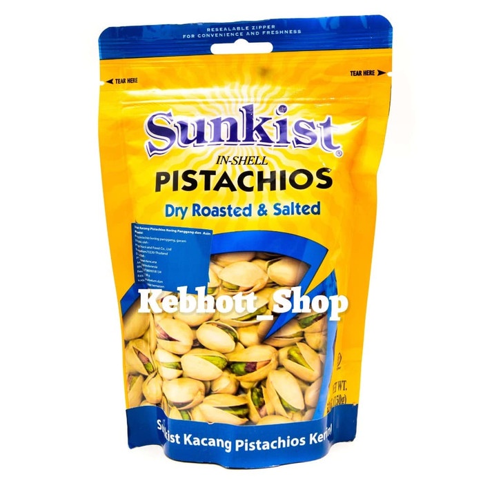 

Sunkist Pistachios Dry Roasted & Salted 150gr Kacang Pistachio Asin