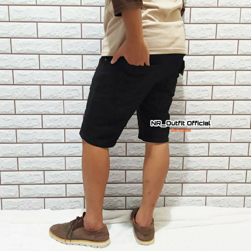Celana Jeans Pendek Pria Skinny Slim Fit Stretch Melar Outdor Casual NR_Outfit Official COD