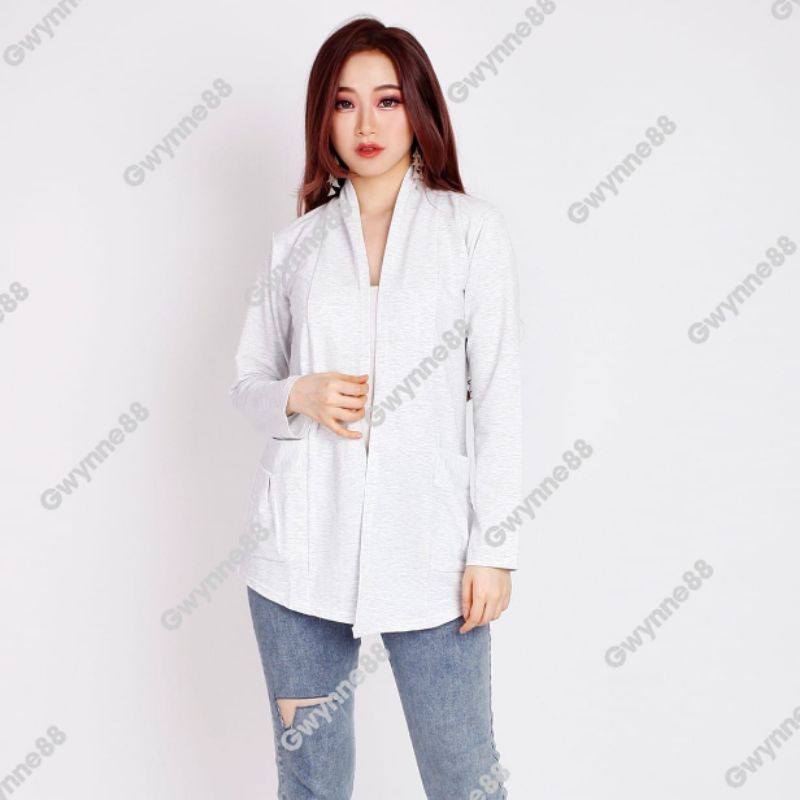 Fashion Atasan Wanita Outerwear Cardigan Kaos Babyterry - Gwynne88