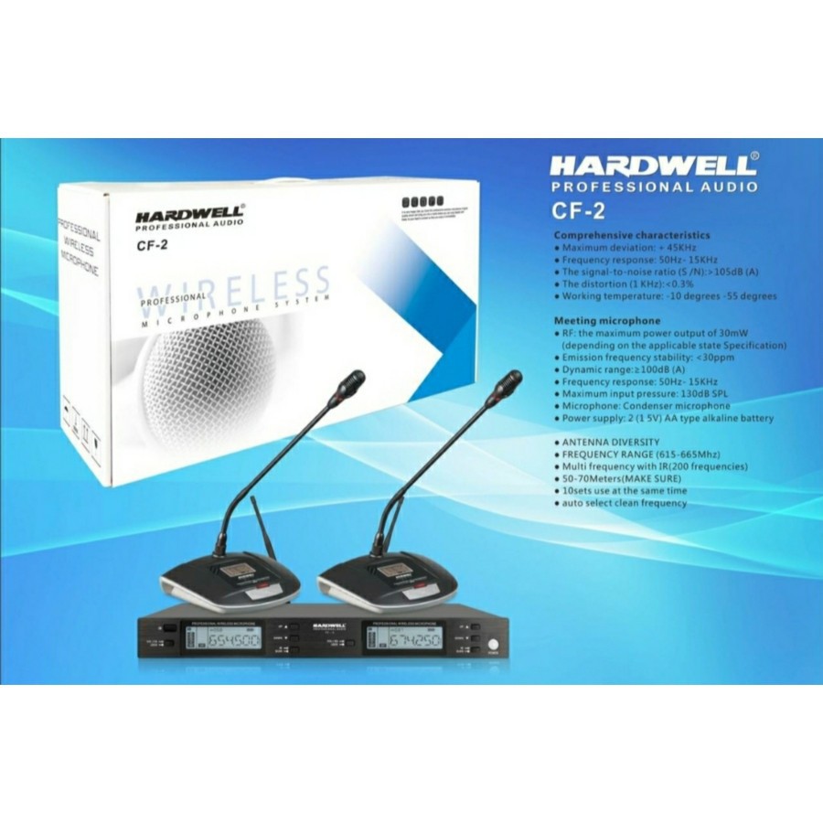 Microphone Wireless Confernce HARDWELL CF 2 - Mic Meja - Mic podium