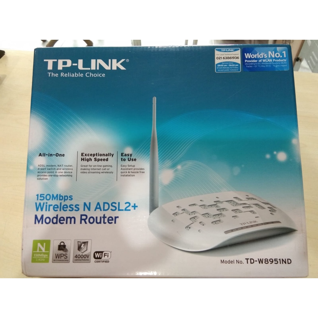 TPLINK TD W8951ND WIRELESS N ADSL2+ MODEM ROUTER