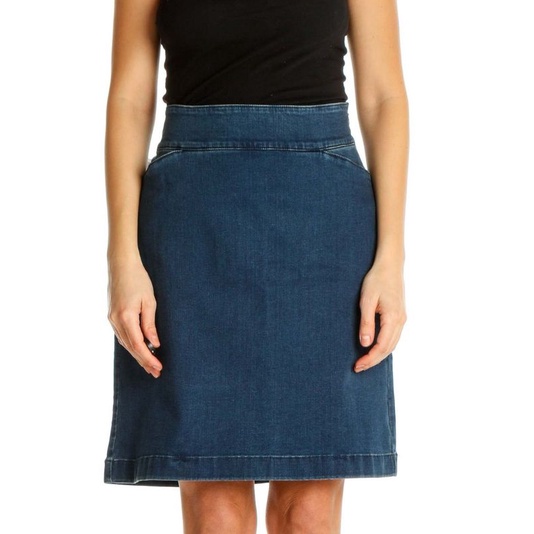 Rok Jeans Talbots Denim Classic A lined Skirt