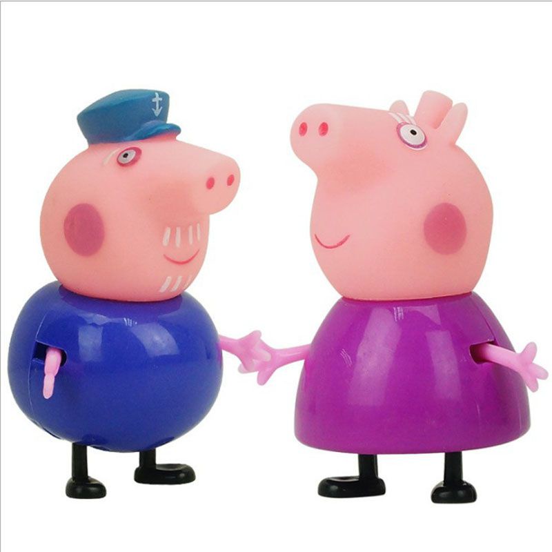 25Pcs Peppa Pig Family Friends Emily Rebecca Suzy Action Figures Toys Xmas Gift