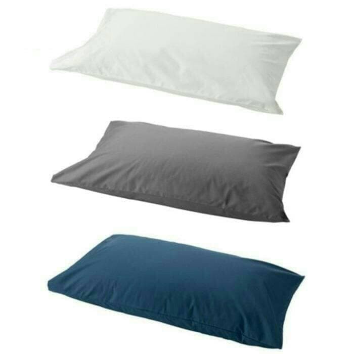 ULLVIDE Sarung bantal abu-abu / biru tua / putih