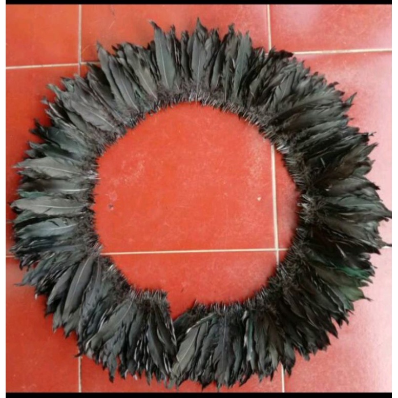 Bulu angsa Black warna hitam meteran