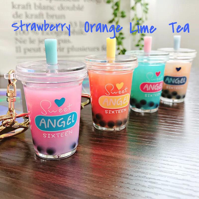 BOBA KEYCHAIN / GANTUNGAN KUNCI MILK TEA PEARL / GANTUNGAN LUCU /UNIK-6