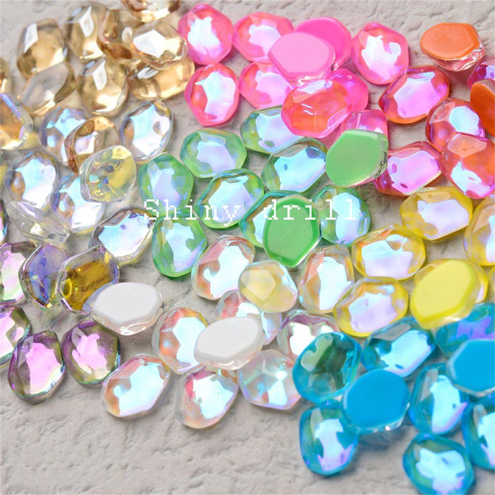 R-flower 5pcs Kuku Rhinestones Permata Manicure Aurora Es Batu Shiny Crystal Nail Art Dekorasi
