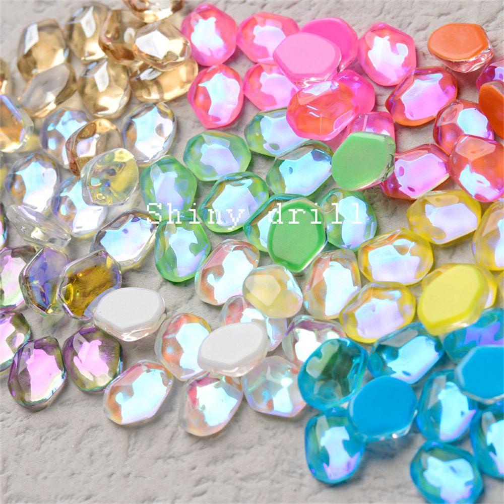 R-flower 5pcs Kuku Rhinestones Permata Manicure Aurora Es Batu Shiny Crystal Nail Art Dekorasi