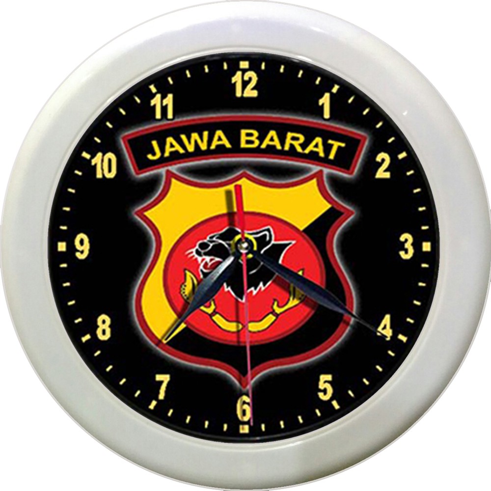 JAM DINDING POLDA JAWA BARAT   (DIAMETER 30CM)