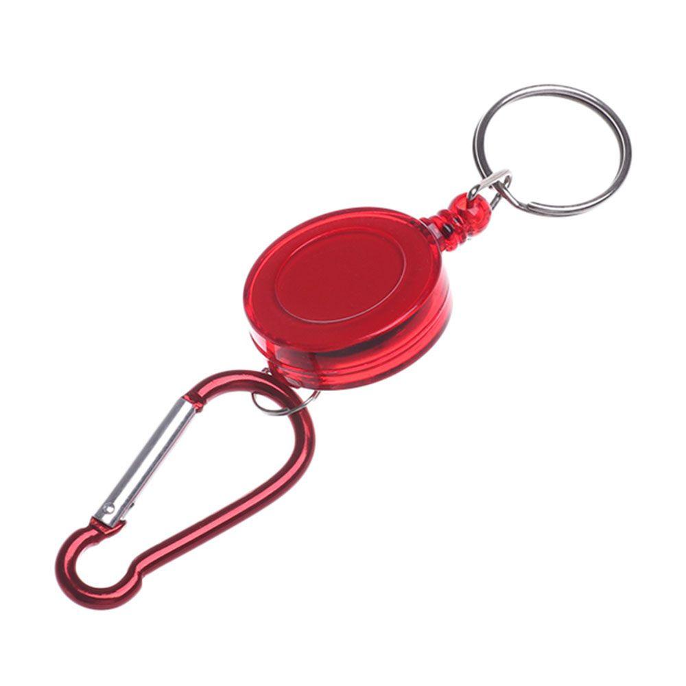 R-flower Retractable Key Chain Security Belt Labu Gesper Lencana Gantungan Kunci Pancing