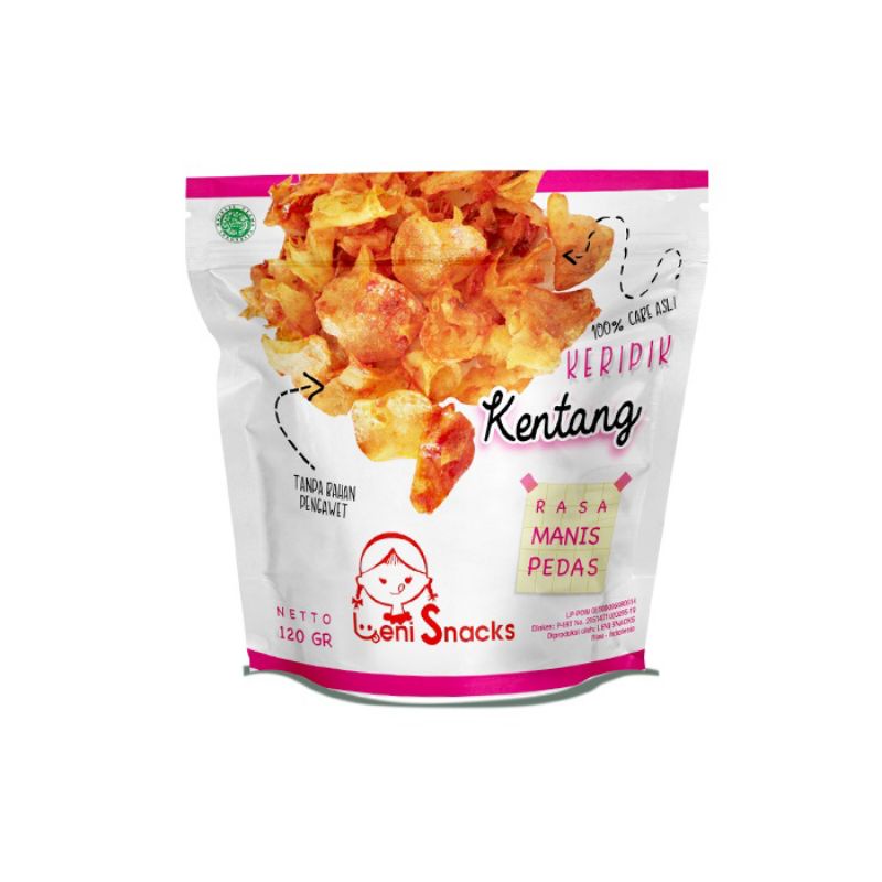 

Leni Snacks - Keripik Kentang MANIS PEDAS Tanpa Bahan Pengawet 120 g