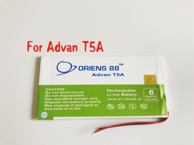 (P) Baterai batre battery Advan T5A double power/IC ORIENS88