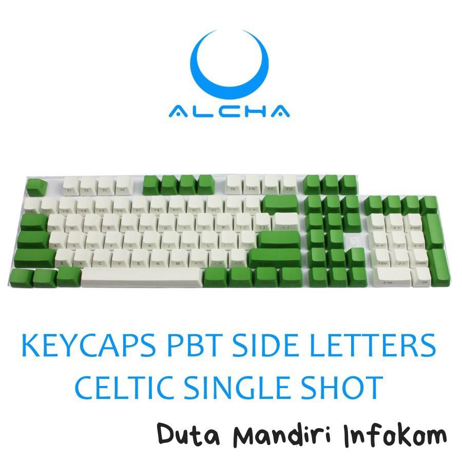 Alcha Keycaps PBT Celtic Single Shot Side Letters Mechanical Keyboard