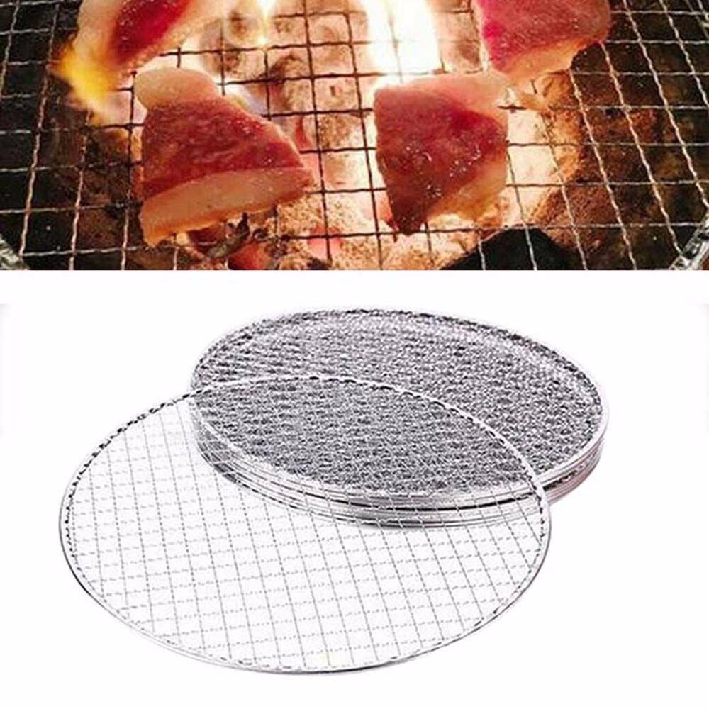 【 ELEGANT 】 Grill Wire Mesh Stainless Steel Pengganti Pesta Masak Outdoor Barbecue Aksesoris BBQ Mat Grid